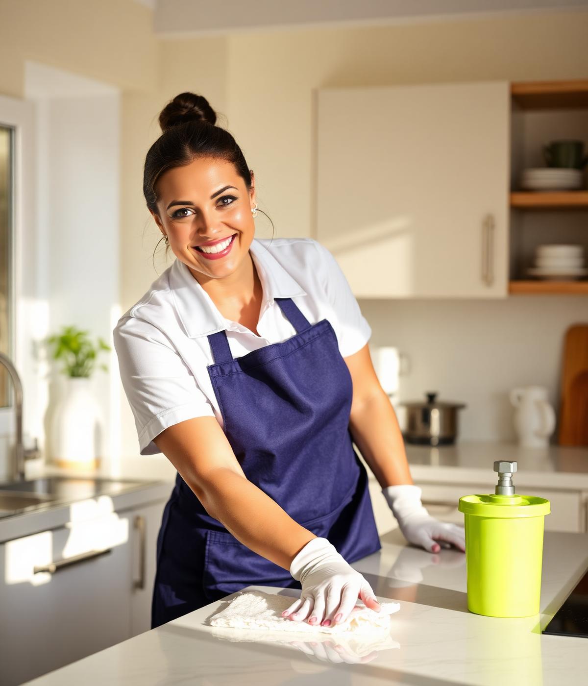 Birmingham Cleaning Crew cleaner at work in a Birmingham kitchen
